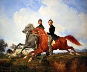 Deux cavaliers au galop